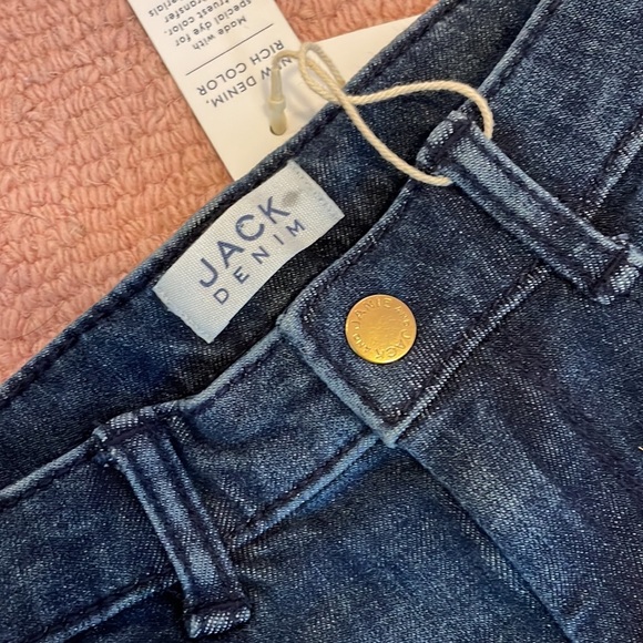 Janie and Jack Cropped Kick Hem Jeans Red Taping NWT - Picture 4 of 8